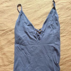 Free People Ribbed V-Neck Tank Top, size M